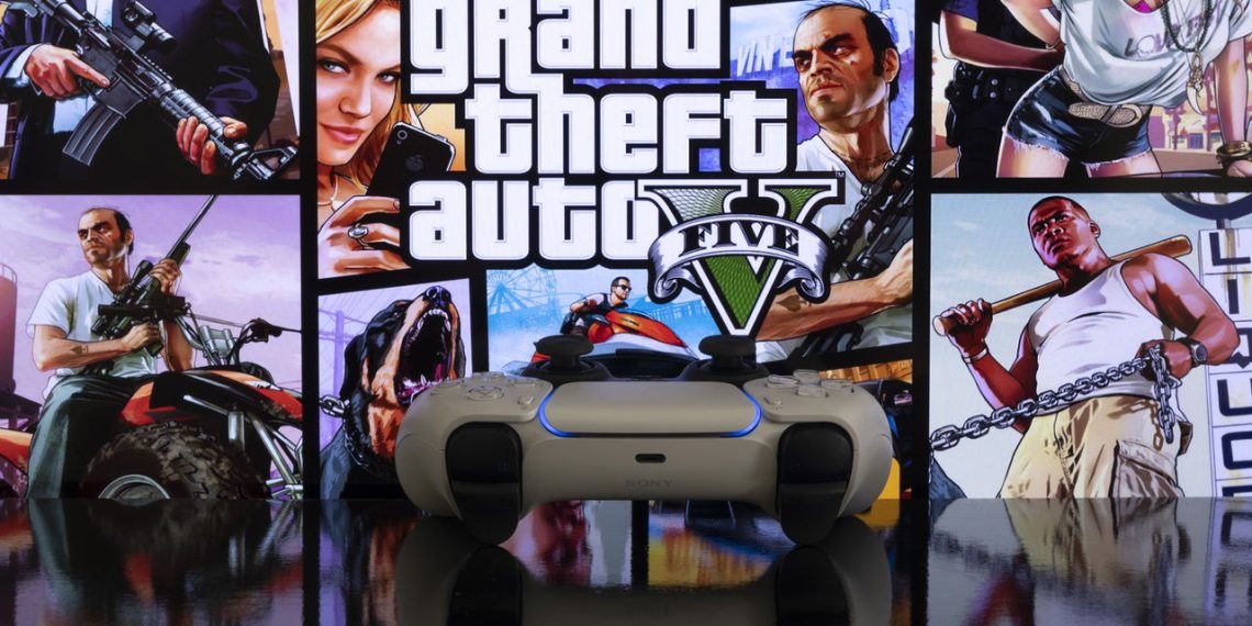 GTA 5 e controle de Playstation - Créditos: depositphotos.com / miglagoa79@gmail.com
