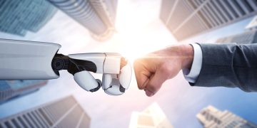 Punho de robô e punho de humano - Créditos: depositphotos.com / BiancoBlue