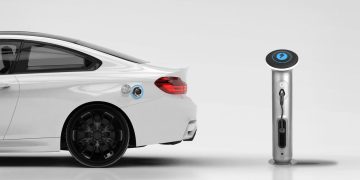 Ilustração de carro elétrico - Créditos: depositphotos.com / ParabolStudio