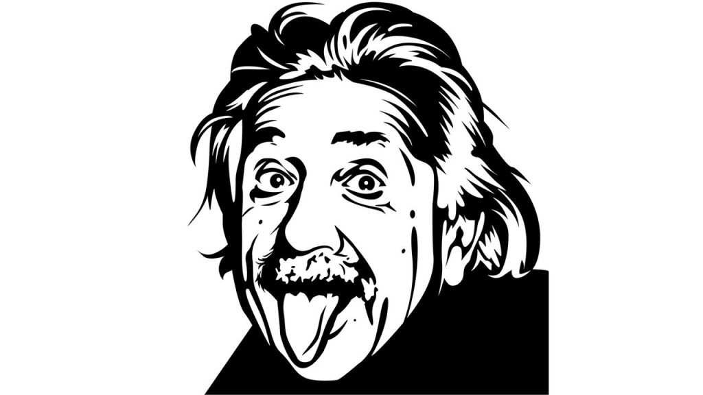 Ilustração da foto tirada de Einstein com a língua para fora - Créditos: depositphotos.com / helshik