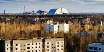Vista da CNPP de Pripyat - Créditos: depositphotos.com / kefirm