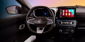Interior do novo Kwid E-Tech - Créditos: Renault