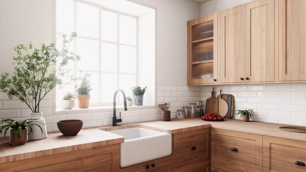 Vaso com planta na cozinha - Créditos: depositphotos.com / sanchopancho00