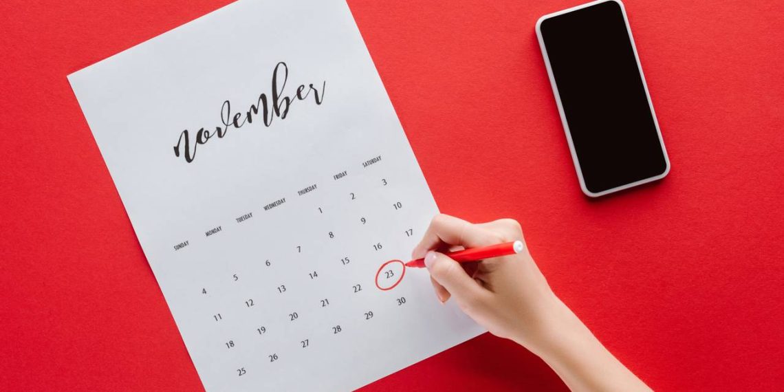 Calendário de novembro - Créditos: depositphotos.com / VadimVasenin