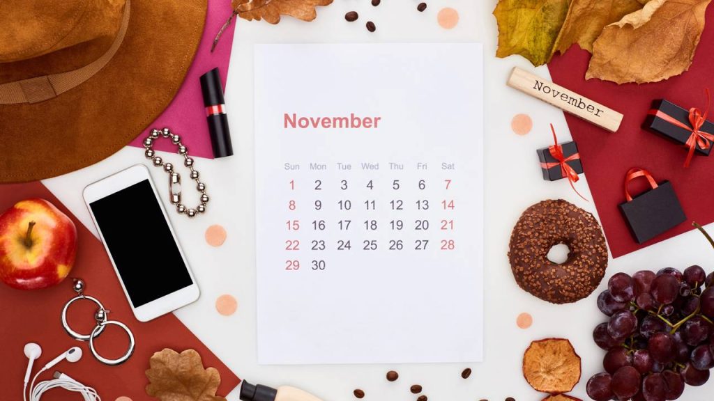 Calendário de novembro - Créditos: depositphotos.com / VadimVasenin