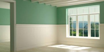 Paredes com pintura branca e verde - Créditos: depositphotos.com / JZhuk