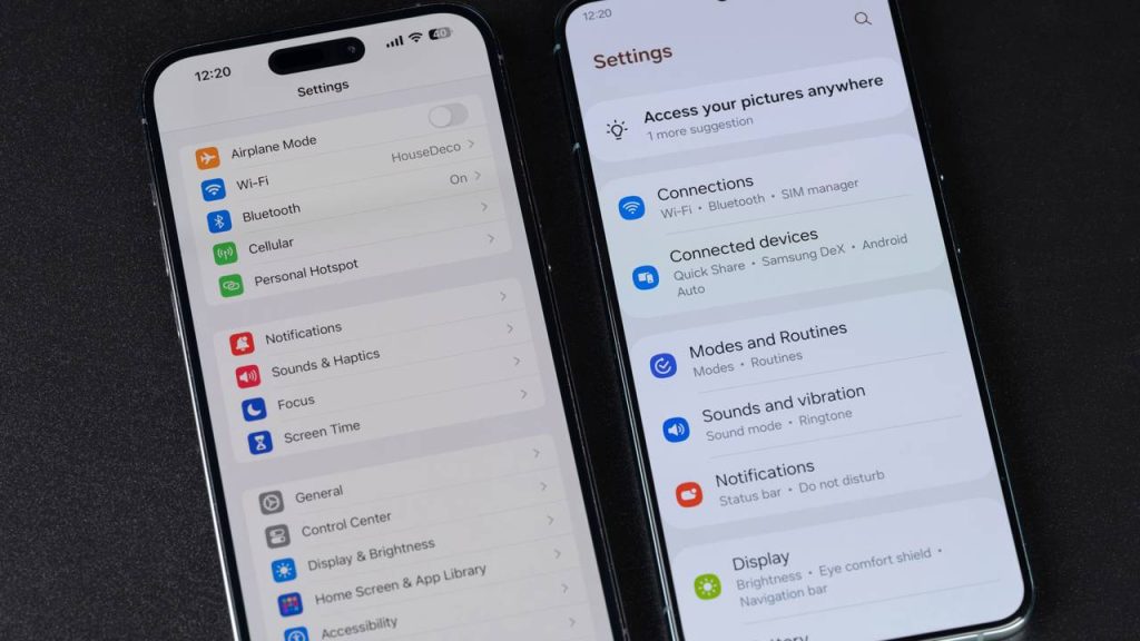 iPhone e Dispositivo Android - Créditos: depositphotos.com / dimarik