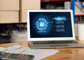 Laptop com app de IA - Créditos: depositphotos.com / BiancoBlue