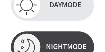 Botões de modo noturno e modo diurno - Créditos: depositphotos.com / tonk.9_survivor@hotmail.com